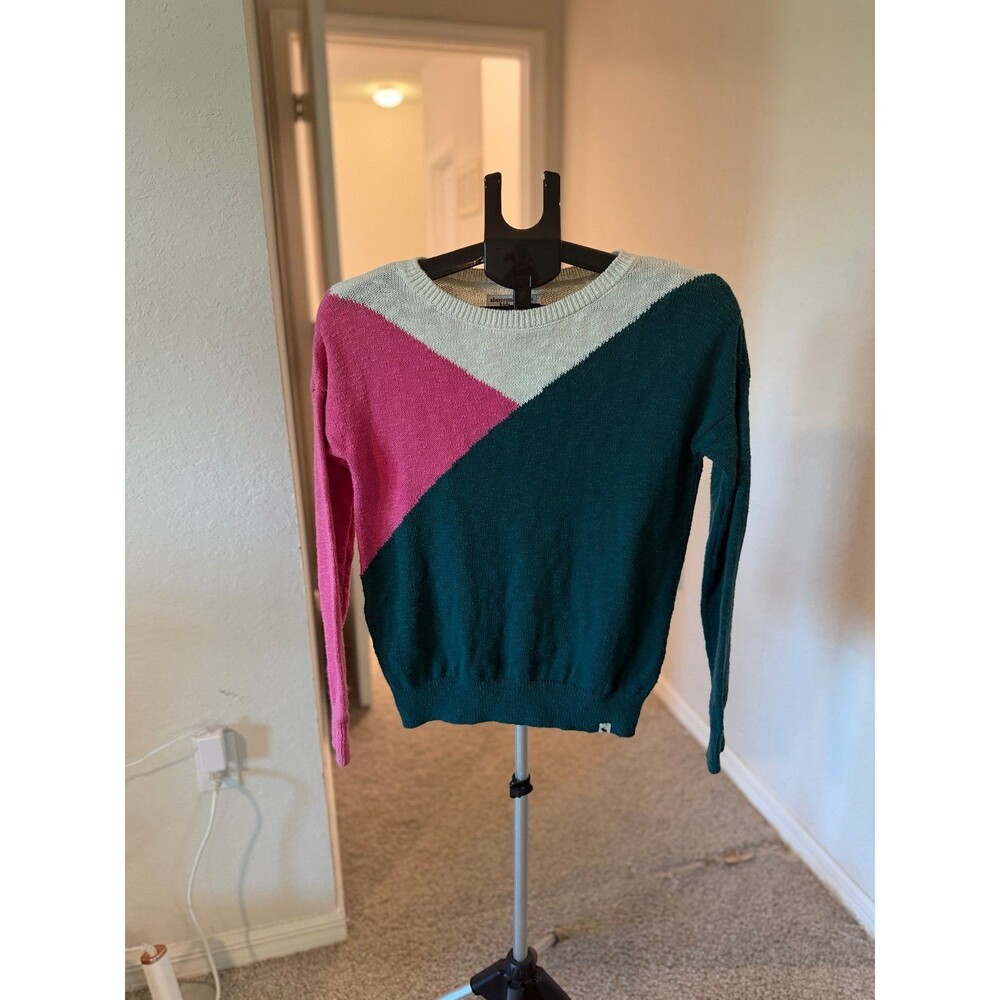 Abercrombie Kids Girls Diagonal Color Block Sweater Size 13/14